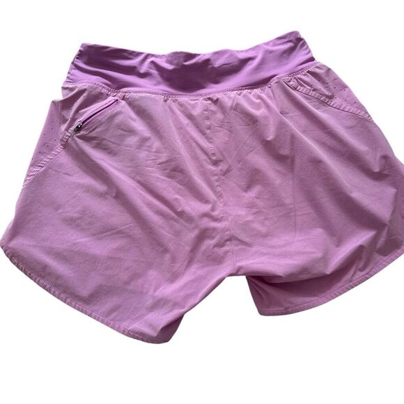 Nike Women's Dri-FIT Running Shorts Purple Size L High-Waisted Activewear - Picture 2 of 7
